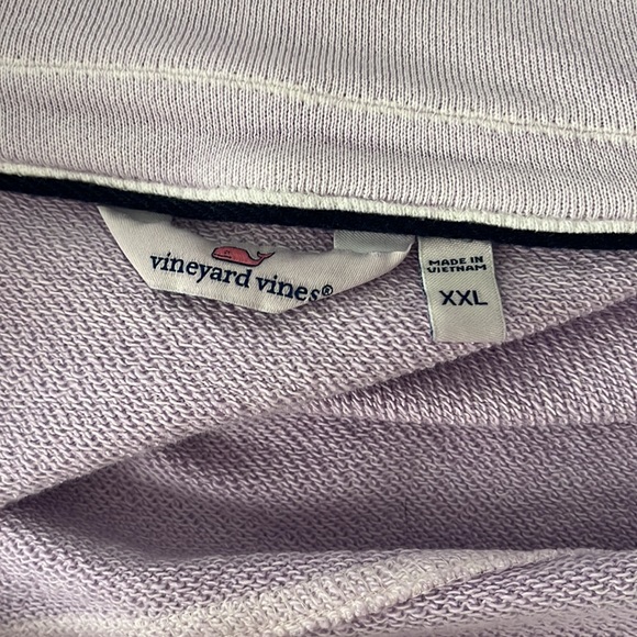 Vineyard Vines Polo Popover Sweatshirt purple color size XXL - Picture 10 of 11